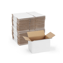 White Corrugated Cardboard Boxes 6x4x4