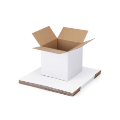 White Corrugated Cardboard Boxes 6x6x6