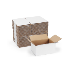 White Corrugated Cardboard Boxes 8x6x4