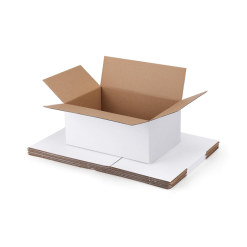 White Corrugated Cardboard Boxes 10x7x5