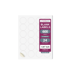 NextDayLabels - Laser/Ink Jet White Labels (1.66" Round)