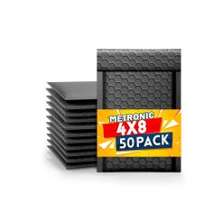 Metronic Bubble Mailer 4x8 Black